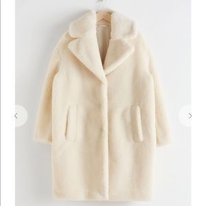 NEW &Other Stories faux fur shearling coat XS 0